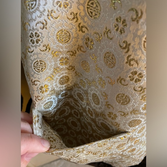 Kimono Satin & Faux Mink Fur Reversible Vintage Asian jacket - Picture 6 of 16